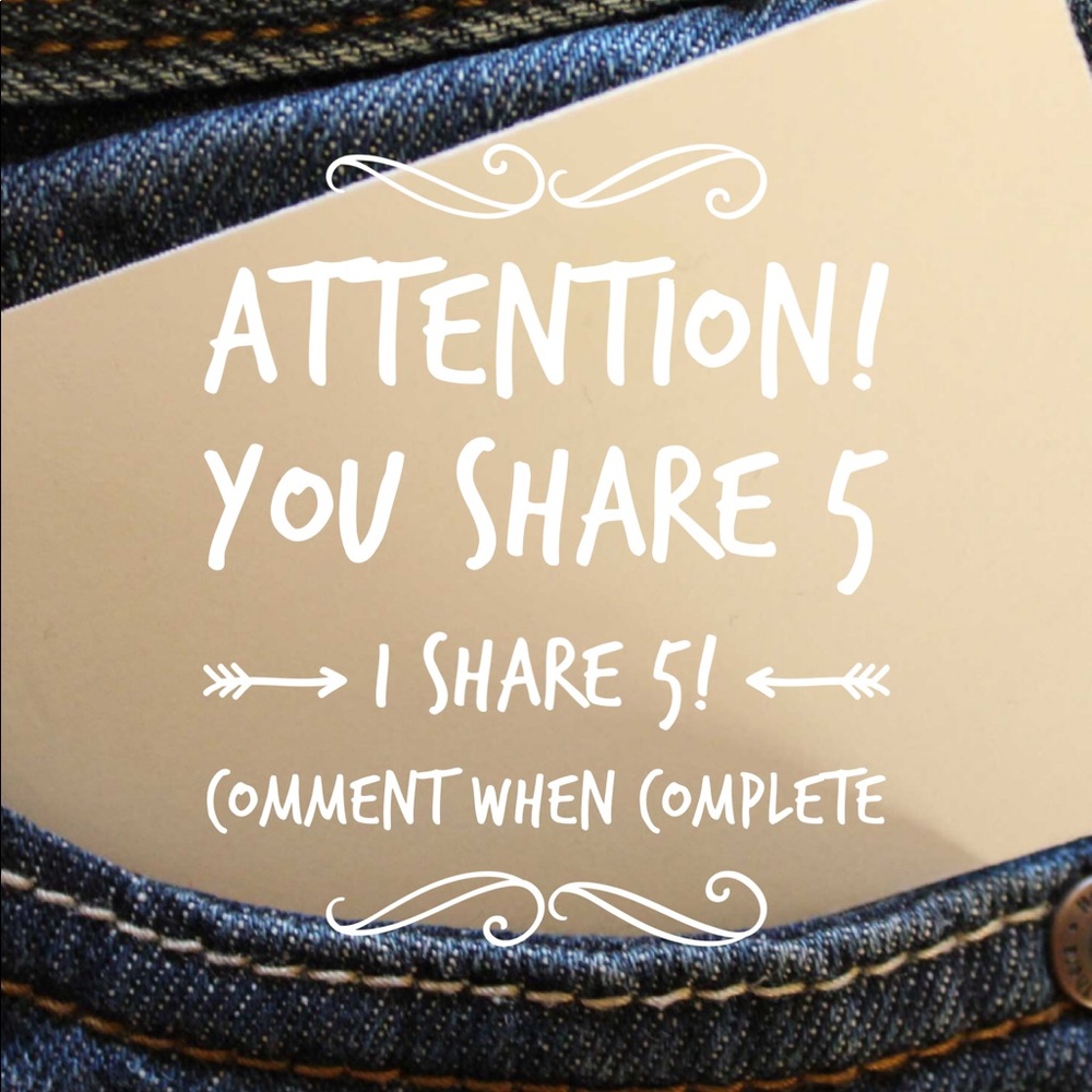 Share for Share!  You share 5 and I’ll share 5+